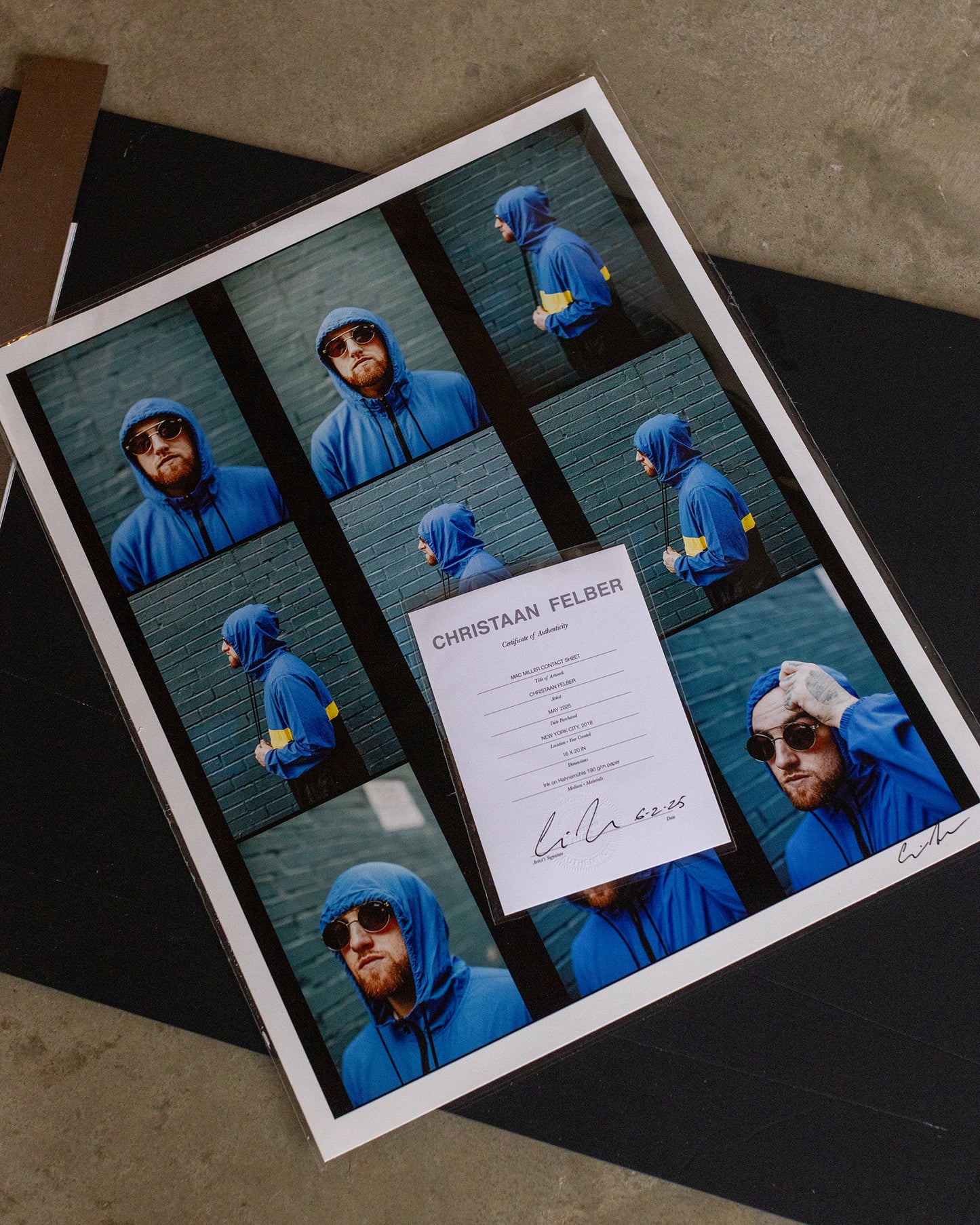 Mac Miller Contact sheet - Archival Test Prints